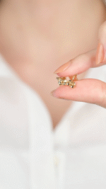 14 Ayar Altın Vidalı Yıldız Küpe 1030 - Görsel 5