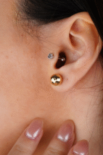 14 Ayar Altın Top Küpe 627