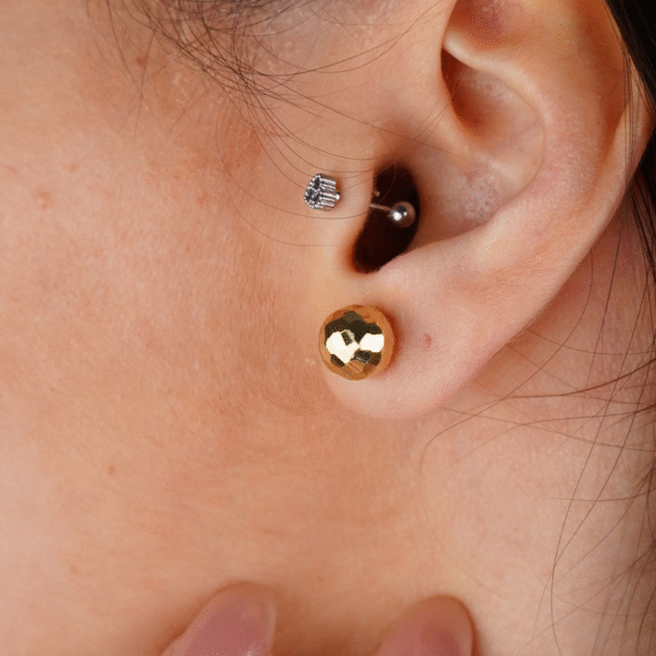 14 Ayar Altın Top Küpe 627