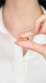 14 Ayar Altın Kelebekli Vidalı Küpe 1028 - Görsel 3