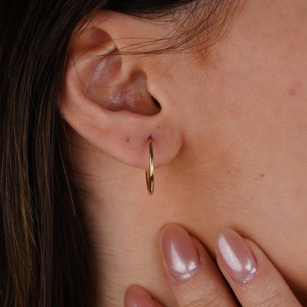 14 Ayar Altın Halka Küpe 668