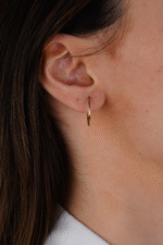 14 Ayar Altın Halka Küpe 665 - Görsel 2