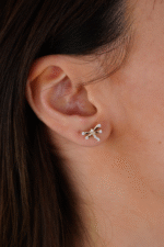 14 Ayar Altın Taşlı Yusufçuk Küpe 679 - Görsel 3