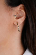 14 Ayar Altın Burgu Küpe 653 - Görsel 2