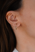 14 Ayar Altın Burgu Halka Küpe 663