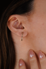 14 Ayar Altın Burgu Halka Küpe 663 - Görsel 2