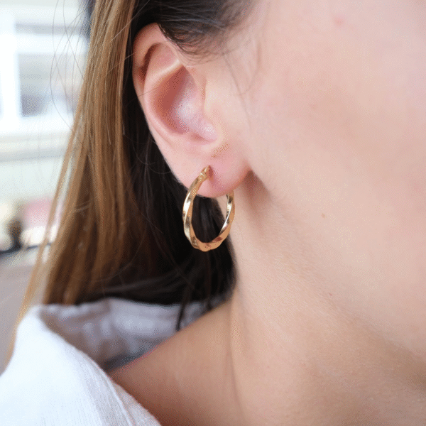 14 Ayar Burgu Halka Küpe 512