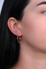 14 Ayar Altın Dörtgen Küpe 149