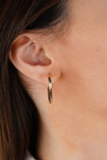 14 Ayar Altın Üçgen Küpe 624 - Görsel 2