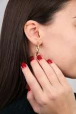 14 Ayar Altın Burgu Halka Küpe 350 - Görsel 2