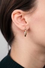 14 Ayar Altın Burgu Halka Küpe 415 - Görsel 2