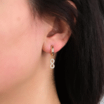 14 Ayar Altın Sonsuzluk Sallantılı Küpe 81