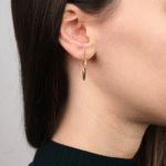 14 Ayar Altın Burgu Desen Halka Küpe 339