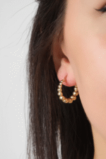 14 Ayar Altın Top Top Halka Küpe 84