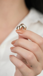 14 Ayar Altın Minimal Sade Halka Küpe 1002 - Görsel 3