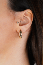 14 Ayar Altın Halka Küpe 621 - Görsel 2