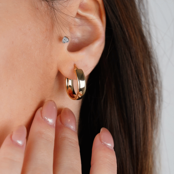 14 Ayar Altın Halka Küpe 621