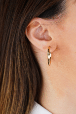 14 Ayar Altın Halka Küpe 620 - Görsel 2