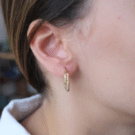 14 Ayar Altın Dorika Toplu Halka Küpe 473