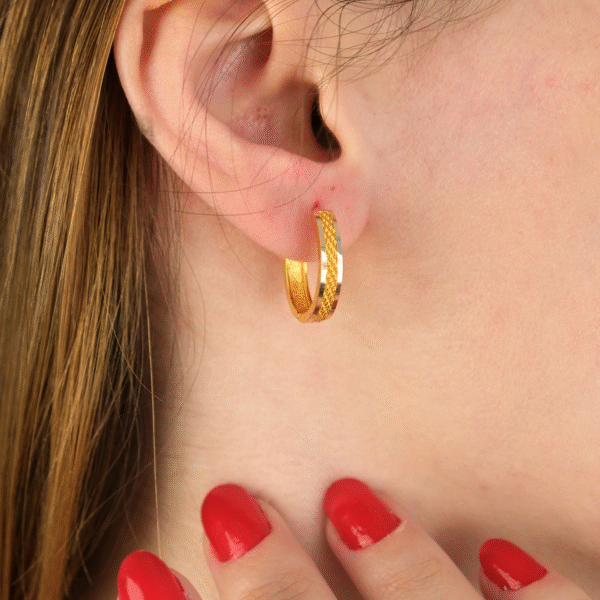 14 Ayar Altın Halka Küpe 520