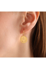 14 Ayar Altın Reşatlı Küpe 1064 - Görsel 3