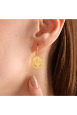 14 Ayar Altın Reşatlı Küpe 1064 - Görsel 2