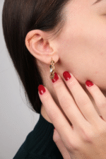 14 Ayar Altın Burgu Desen Halka Küpe 345