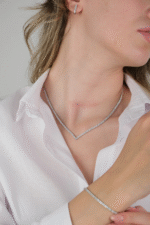 14 Ayar Beyaz Altın Su Yolu Set 69 - Görsel 2