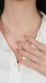 14 Ayar Beyaz Altın Taşlı Set 87 - Görsel 3