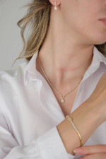 14 Ayar Altın Baget Sallantılı Set 65