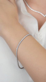 14 Ayar Beyaz Altın Suyolu Set - Görsel 3