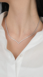 14 Ayar Beyaz Altın Suyolu Set - Görsel 2