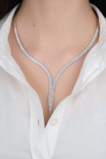 14 Ayar Beyaz Altın Taşlı Düğün Seti 91 - Görsel 2