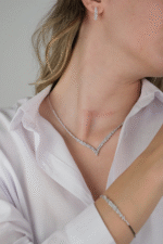 14 Ayar Beyaz Altın Taşlı Set 68