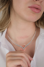 14 Ayar Beyaz Altın Taşlı Set 68 - Görsel 4