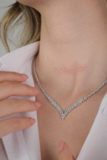 14 Ayar Beyaz Altın Taşlı Set 68 - Görsel 3