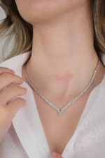 14 Ayar Beyaz Altın Taşlı Set 68 - Görsel 2