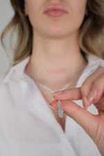 14 Ayar Beyaz Altın Taşlı Set 68 - Görsel 7