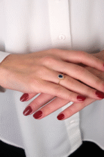 14 Ayar Altın Mavi Taşlı Set 44 - Görsel 3