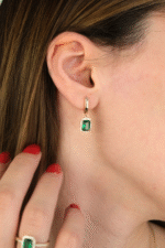 14 Ayar Altın Yeşil Taşlı Set 51 - Görsel 6