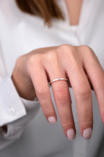 14 Ayar Altın Sıra Taşlı Yüzük 409 - Görsel 2