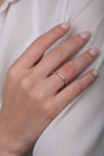 14 Ayar Altın Sıra Taşlı Yüzük 409 - Görsel 3