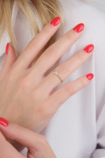 14 Ayar Altın Taşlı Kalp Yüzük 683 - Görsel 4