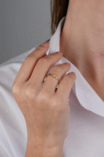 14 Ayar Altın Yıldız Yüzük 608