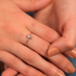 14 Ayar Beyaz Damla Taşlı Altın Yüzük 89