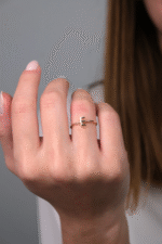 14 Ayar Altın E Harf Yüzük 407 - Görsel 2