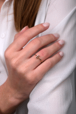 14 Ayar Altın E Harf Yüzük 407 - Görsel 3