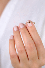 14 Ayar Altın Minimal Yuvarlak Taşlı Yüzük 782 - Görsel 6