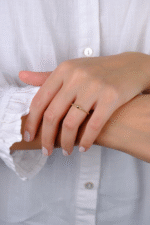 14 Ayar Altın Dorika Detaylı Minimal Yüzük 771 - Görsel 4