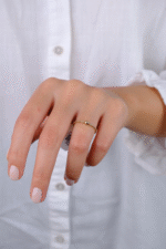 14 Ayar Altın Dorika Detaylı Minimal Yüzük 771 - Görsel 5